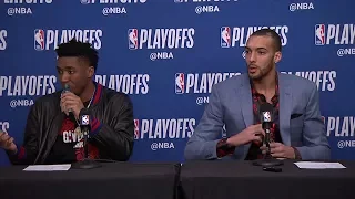 Donovan Mitchell & Rudy Gobert Postgame Interview | Thunder vs Jazz - Game 3 | 2018 NBA Playoffs