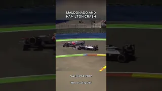 Maldonado vs Hamilton crash at Valencia!🤯 Who is at fault? | #f1 #formula1 #f1shorts #crash