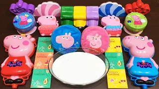 PEPPA PIG and EYESHADOW ! Mixing Random Things Into GLOSSY Slime ! 🌈ASMR Huong Slime🌈