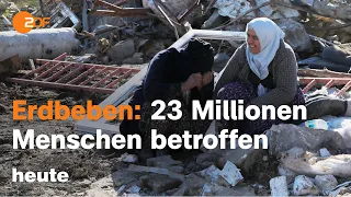 heute 19:00 Uhr vom 07.02.2023 Erdbeben Türkei und Syrien, Pistorius in Kiew, Safer Internet Day