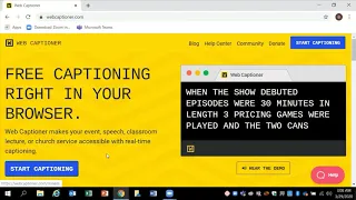 Web Captioner Tutorial