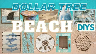 🦈 10 Dollar Tree BEACH DIYS! *BEST of Crafty Beach* Coastal DIY