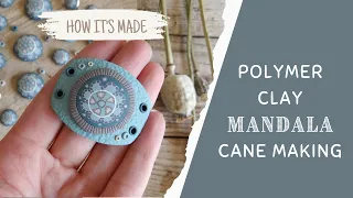Making a mandala polymer clay cane - DIY - Satisfying video - Pikart Jewelry