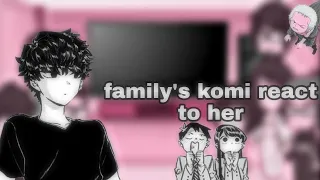 family's komi react to her [komi can't communicate] #animebunga