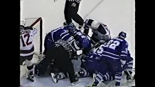 Maple Leafs vs Devils scrum - Apr 28, 2001