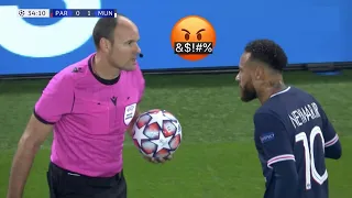 Players Vs Referees Crazy Moments Ft. Neymar, Messi, Ronaldo