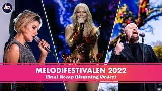 Melodifestivalen 2022 - Final Recap ᴴᴰ (Running Order)