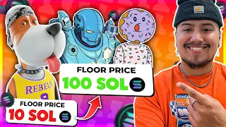 TURNING 10 SOLANA INTO 100! MAKING BIG GAINS FLIPPING SOLANA NFTS! (10 to 100 SOL CHALLENGE PART 2)