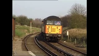 Class 56111 on an engineers train in Kent 22/03/1998