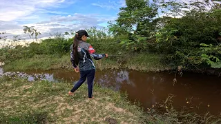 Pescaria caipira, era um peixe atrás do outro, pescamos e fiz frito