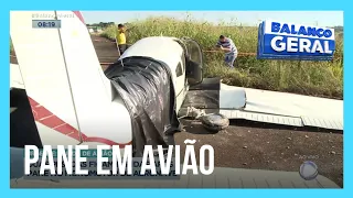 Duas pessoas ficam feridas após pane no monomotor de aeronave