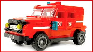 City ​​of masters 8847-S red fire engine uaz hunter