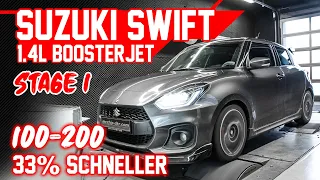 Suzuki Swift Sport 1.4 Boosterjet | Stage 1 - 100-200 - Dyno | mcchip-dkr