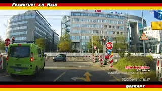 driving in Frankfurt am Main and Offenbach / Germany April 2020 / ROAD TRIP