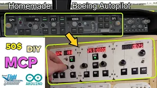 50$ DIY Boeing AUTOPILOT (MCP) Joystick no 3D print, Arduino MEGA - Самодельный автопилот Боинга pv3