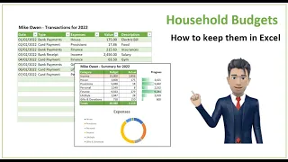 How to keep Household Budgets using an Excel Spreadsheet - [create your own Template]