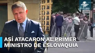 Captan momento exacto en el que primer ministro eslovaco es baleado