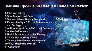 Samsung Neo QLED QN900A 8K Hands on Review Part1 | UI, Settings & Picture Quality, Upscaling, Blacks