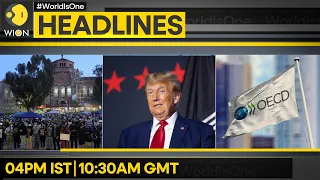 On Cam: Police retreat from UCLA protest site | OECD raises 2024 growth outlook | WION Headlines