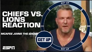 Pat McAfee addresses the ODD SIGHTING during Chiefs vs. Lions | Get Up