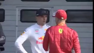 Vettel confronts Verstappen after the crash CHINESE GP 2018