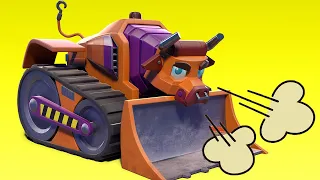 AnimaCars - Das beste von STIER BULLDOZER - Cartoons mit Tieren