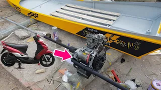 Tự làm thuyền đua thái lan chạy bằng máy xe tay ga MIO 110cc