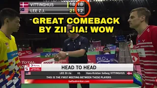 Great Comeback! | LEE ZII Jia(MAS) Vs (DENMARK) VITTINGHUS | Thomas Cup events 2018