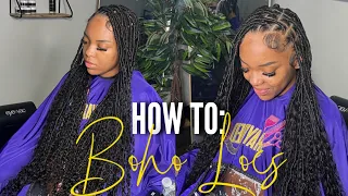 HOW TO INSTALL CROCHET BOHO LOCS | EASIEST BOHO LOCS INSTALLATION FT. LOCKBRAIDS