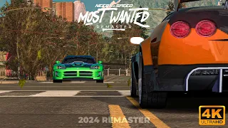 Need For Speed MOST WANTED 2024 REMASTER || Blacklist 4 Viper