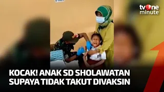 Kuatkan Diri, Anak SD Ini Sholawatan Sebelum Divaksin | tvOne Minute