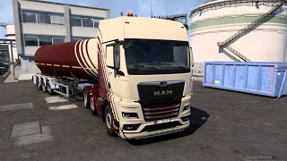 Euro Truck Simulator 2 - Man Truck Running Out off Fuel -  LPG Delivery Vienna - Linz - Logitech G29