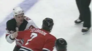 David Clarkson vs Brent Seabrook Mar 27, 2009