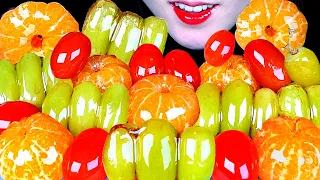 ASMR*TANGHULU* CANDIED FRUITS, CHERRY TOMATO, TANGERINE, GRAPES/여러가지 탕후루 먹방, 귤 탕후루, 방울토마토 탕후루mukbang