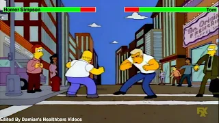 Homer Simpson vs. Tom with healthbars