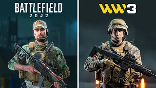 Battlefield 2042 vs World War 3 - Soldier Comparison | Attention to Detail & Graphics