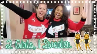 TWO PERSON SWEATER CHALLENGE | VLOGMAS DAY 23