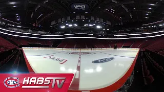 Canadiens logo installed on Bell Centre ice | 360° timelapse