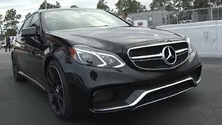 577 HP 2014 Mercedes E63S AMG 4Matic v Nissan GTR - 1/4 Mile Drag Race Video - Road Test TV ®