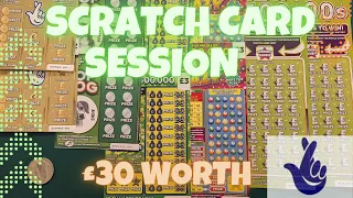 £30 Spent on Scratch Cards! 10 Altogether! Winning Session! :) #scratchoffs #scratchcards #scratch