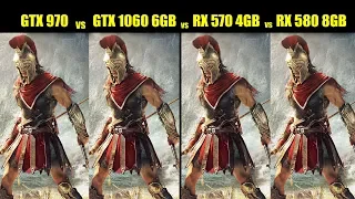 GTX 970 vs GTX 1060 6GB vs RX 570 4GB vs RX 580 8GB in 2019 Tested at 19 Games FPS COMPARISON