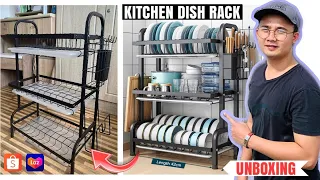 Unboxing 2/3-Tier Kitchen Dish Rack and Drainer Organizer | Assembling | Review