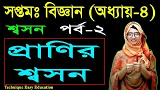 ১৩. প্রাণির শ্বসন || শ্বসন || Seven Science Chapter 4 (Part-2) || Biggan Chapter 4 || বিজ্ঞান