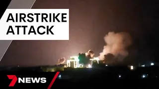 The U.S. and U.K. launch airstrikes against targets in Yemen | 7 News Australia