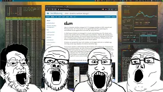 How dwm makes me look cool on the internet!!!! #unixporn #soydev