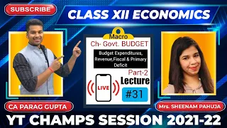 Class XII (Session 2021-22) : Economics - Lecture 31 | YTCHAMPS