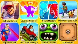 Subway Surfers, Level Up Numbers, Count Master, Monster Squad Rush, Superhero Run, Carrom Pool...