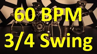 60 BPM - Swing 3/4 - 60s Ballad - Drum track - Metronome - Drum Beat