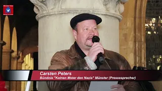 Münster: Protestaktion gegen  Demonstration von Pandemie-Leugner:innen - Rede: Carsten Peters