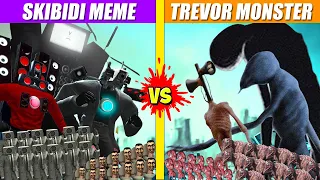 Team Skibidi Meme vs Team Trevor Monsters War | SPORE